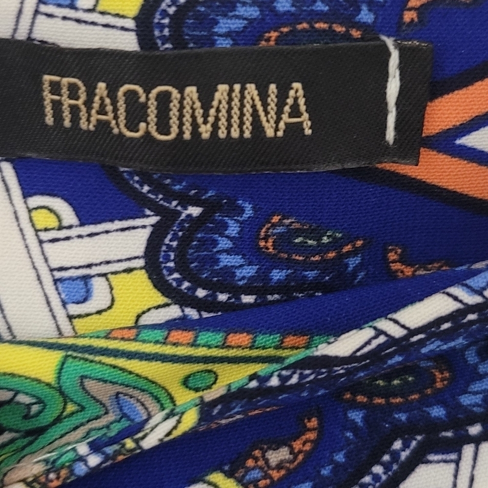 Fracomina Made In Italy Multicolor Paisley Women's Pants Size 40/ Xs-S - Picture 5 of 11